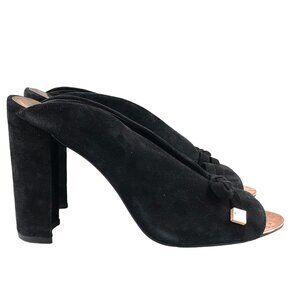 Ted Baker London Women's EU 40.5 US 10 Marinax Black Suede High Heels Mules $195